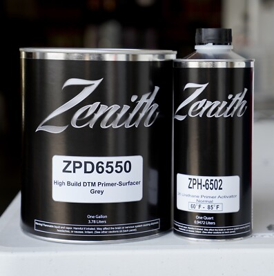 #ad #ad Zenith ZPD6550 Auto 2K Urethane High Build DTM Primer Surfacer GREY GALLON Kit $119.99