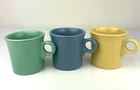 FiestaWare Coffee Cups Mugs Ring Handle Homer Laughlin HLC USA  - Set of 3