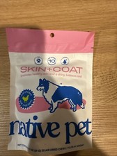 Native Pet Omega Skin and Coat Chews for Dogs 30 Chews BB Date 8/26 NEW