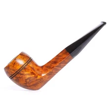Briar Bulldog Pipe Straight Tapered Cumberland Stem Wooden Tobacco Pipe Gift Box