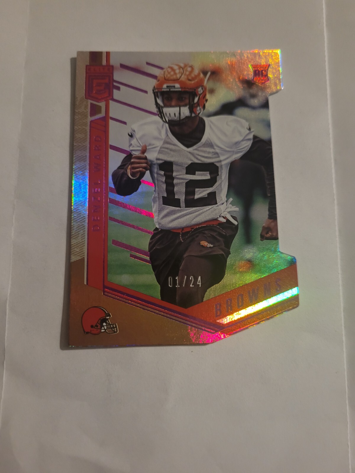 Denzel Ward Panini Donruss Elite #102 Purple