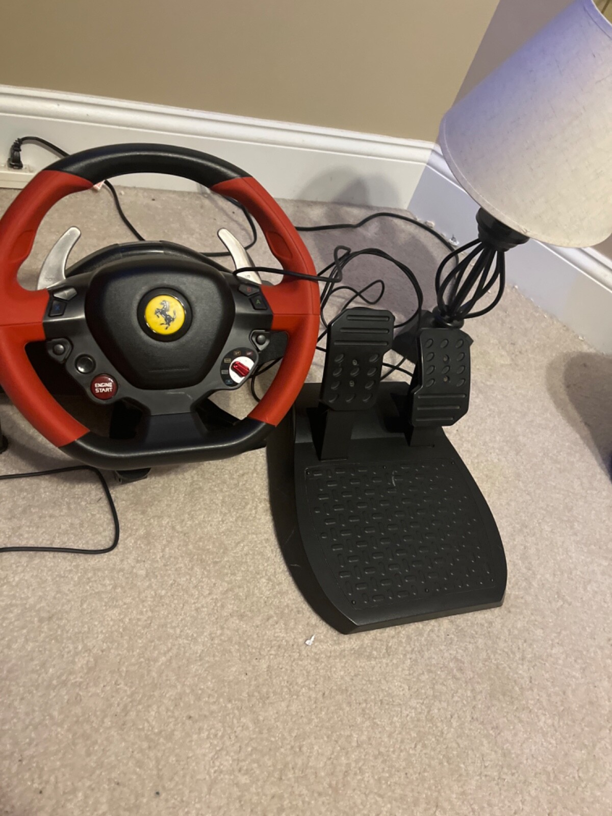 Thrustmaster Ferrari 458 Spider Racing Steering Wheel Pedals Xbox One