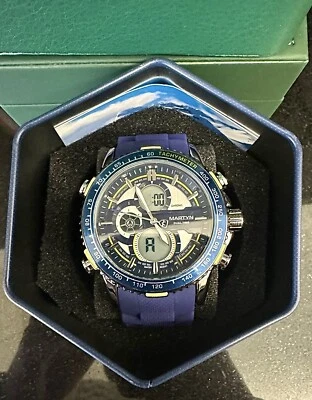 Martyn Line Herrenuhr Dual Time Chronograph Rubber - Bild 1 von 3
