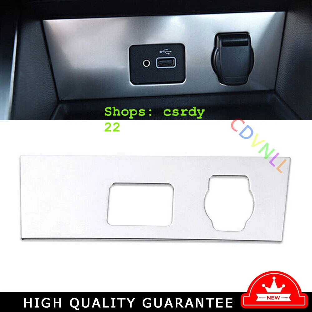 Console Cigarette Lighter Panel Trim 1* For Nissan Sentra 2020-2022 Silver Steel