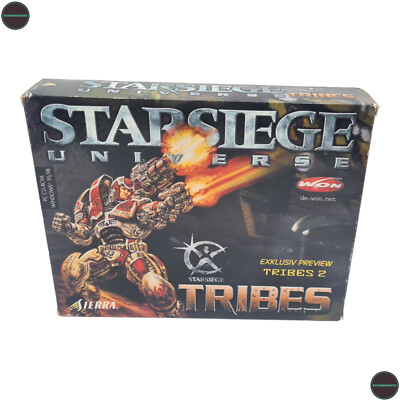 Starsiege Universe + Tribes IBM PC CD-Rom Spiel Big Box Sierra 1999 CIB