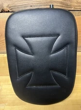 LEATHER MOTORCYCLE PHANTOM PAD w/ Classic Cross Design (10” x 7 1/2”) NICE!