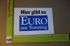 Alter Aufkleber Zeitung Zeitschrift Magazin EURO am SONNTAG