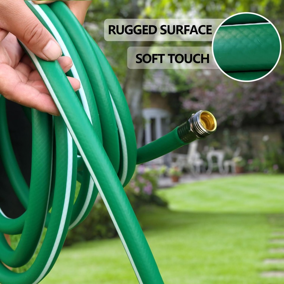 Heavy Duty Garden Hose 25 ft 50 100 Outdoor Hybird Water 25 FT, Green