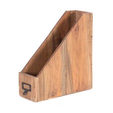 STEHSAMMLER "NOTA"  | Mahagoni Holz,30 cm | Zeitschriftensammler, Büro Organizer