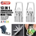 2pc 2025 Multi 13 in 1 Jawbreaker Mini Tool Carabiner Screwdriver Bottle Opener
