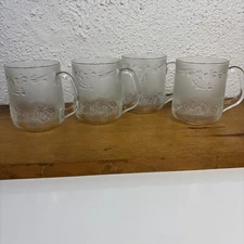 Christmas Mugs~ Set of 4~Maxi-Tasses de Noel ~Tempered Glass-by Duralex