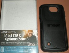 Funda rígida híbrida de doble capa para LG K4 LTE y Optimus Zone 3, negra, totalmente nueva
