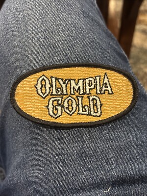 Olympia Gold PATCH Rare Vtg 4  70s 80s Iron On Hat Oly Washington WA