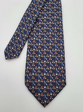 Vintage Burberrys Necktie Men's 100 Silk Flower Flag USA Made Excellent 4x57