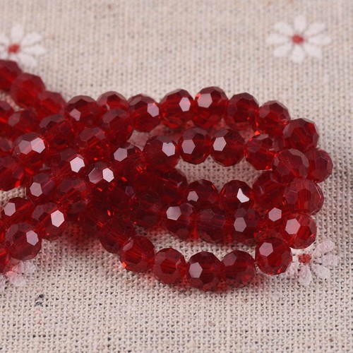 100pcs 6mm Round Sphere Ball Faceted Crystal Glass Loose Spacer Craft Beads lot - Picture 43 of 110