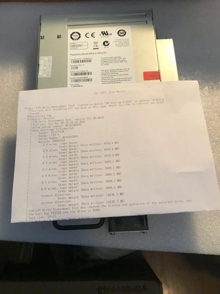 Quantum LTO5 HH FC i40 i80 3-05436-01 1-03562-01 AQ293C#900 LSC1S-UTDJ-L5HA - Image 3 of 3