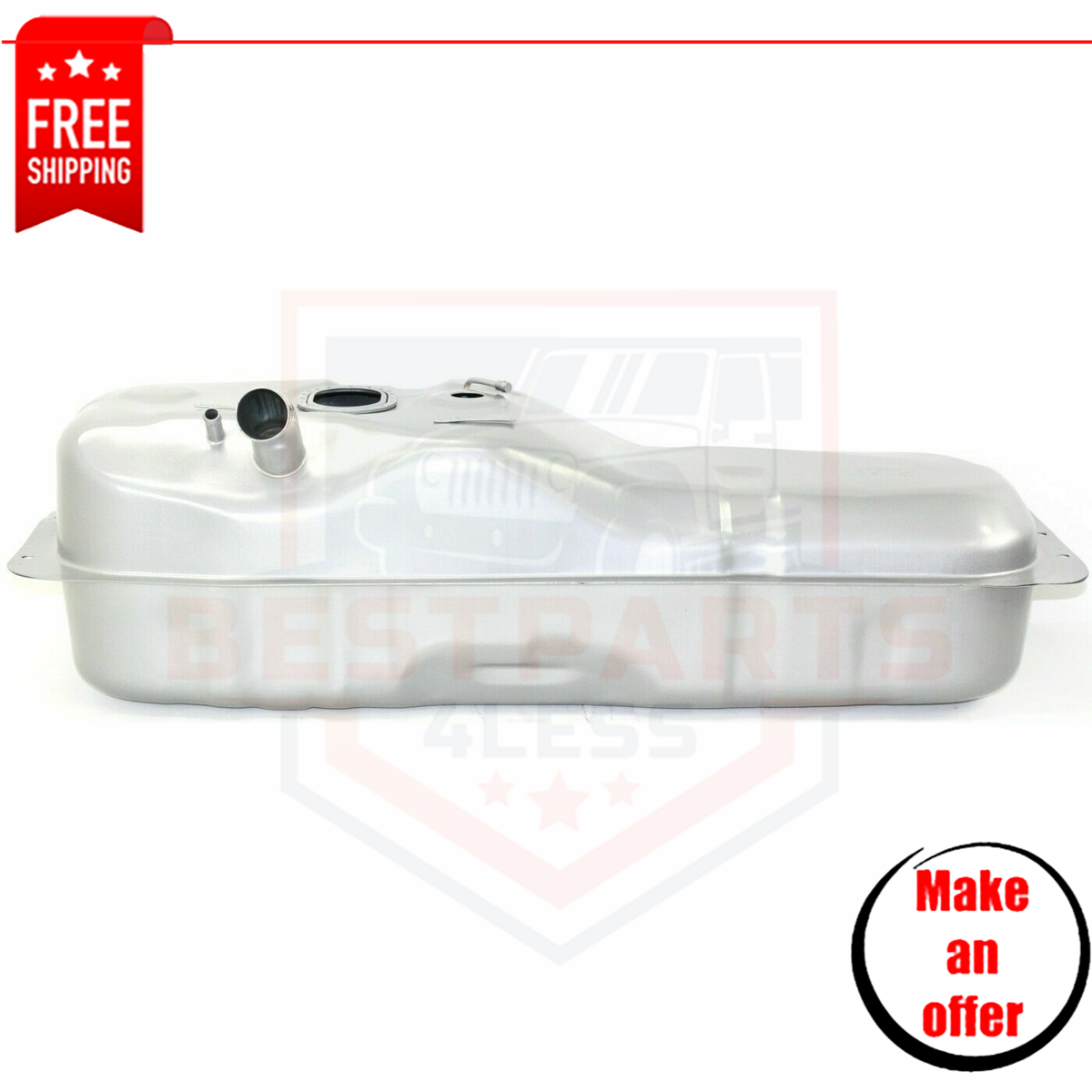 17 Gallon Fuel Gas Tank, Silver for 86-87 Mazda B2000 / 87-92