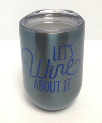 Room Essentials Double Wall Stainless Steel Vacuum Wine Tumbler With Lid 11oz