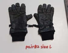 Leather Military Milsurp Insulated Gloves. 2 Pair. Size Large.
