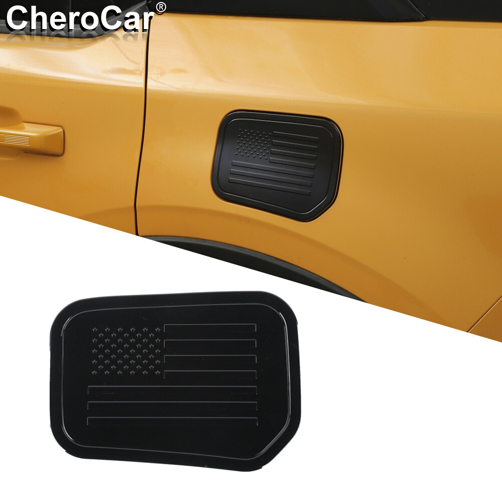 Ford Bronco Fuel Tank Cap Cover - ABS Plastic Black Trim For 2021-2023 Bronco 2/4 Door