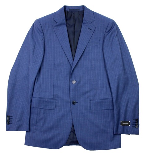 Vintage Gritti Ermenegildo Zegna Blazer Mens 46 Navy Wool Striped