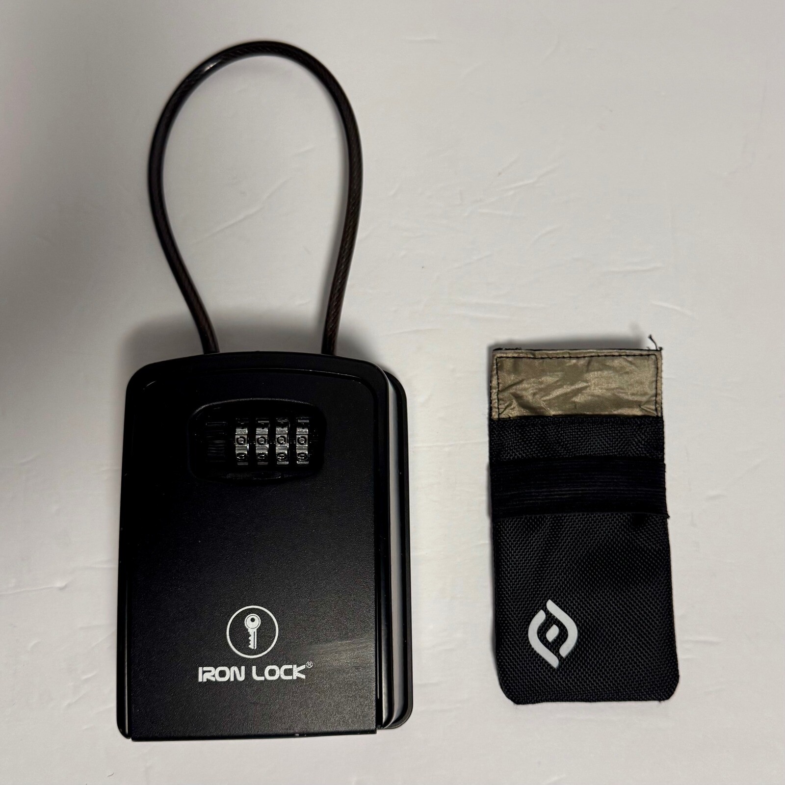 Iron Lock Key Safe with Combination & Faraday Bag for Portable Security