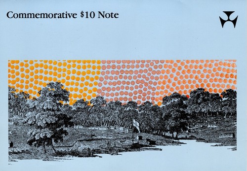 1988 Australian Bicentenary $10 Polymer Banknote in Blue Folder - Picture 2 of 2