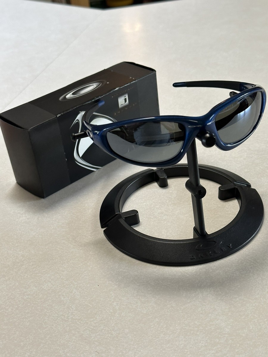 Vintage Oakley New Straight Jacket Blue W/Black Iridium