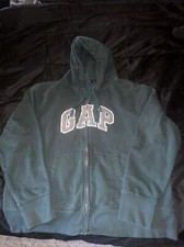 Gap logo full zip hoodie Size XL Green /Soft and comfy fleece. Unisex.