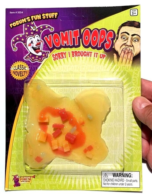4" FAKE VOMIT OOPS Barf Puke Joke Prank Gag Dog Human Gross Rubber
