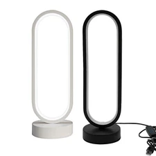 Bedside Table Lamp Bedroom Modern Oval Nightstand Lamps 3Colors Light