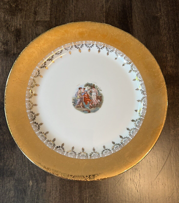 Edgewood Vintage Warranted 22 Karat Gold Decorative Plate  display picture 3
