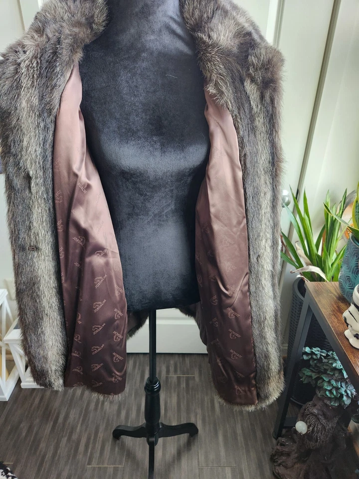 Abrigo de piel sintética Jordache vintage años 80 talla mediana Foto 4 de 4