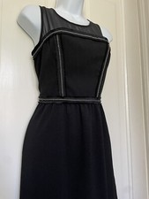 Vtg 90s Cyber Y2K Vera Wang Princess Black Dress Whimsigoth Chains Mesh 3 Black