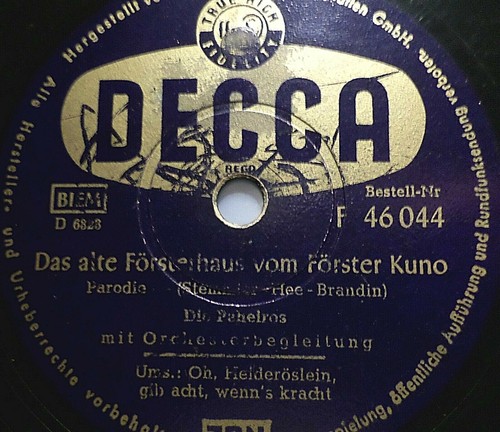 DIE PEHEIROS "Oh, Heideröslein gib acht, wenn's kracht / Das alte Försterhaus.." - 第 1/2 張圖片