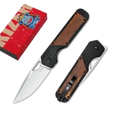 Kizer Militaw Pocket Knife, 3.36'' 154CM Blade Camping Folding Knife V3634C2