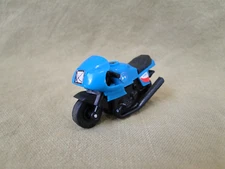 Vintage Midwest Mini Plastic Blue Friction Motorcycle