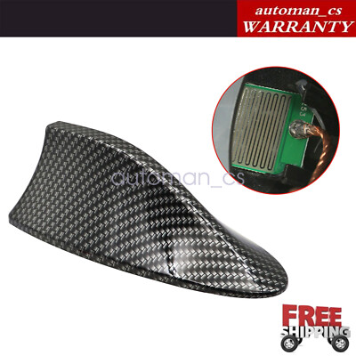 For Chevrolet Roof AM FM Radio Shark Fin Antenna Aerial Cover Carbon fiber