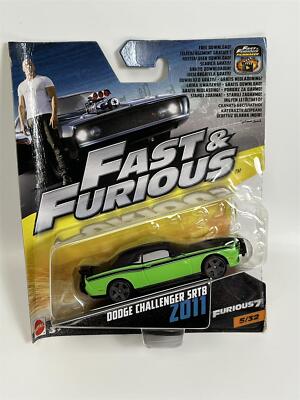 Fast & Furious Dodge Challenger SRT8 2011 1:55 Scale Mattel FCF40D B19