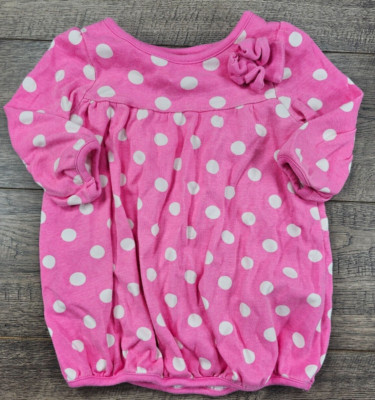 Baby Girl Clothes Gymboree 6-12 Month Smart Little Lady Pink Polka Dot Dress