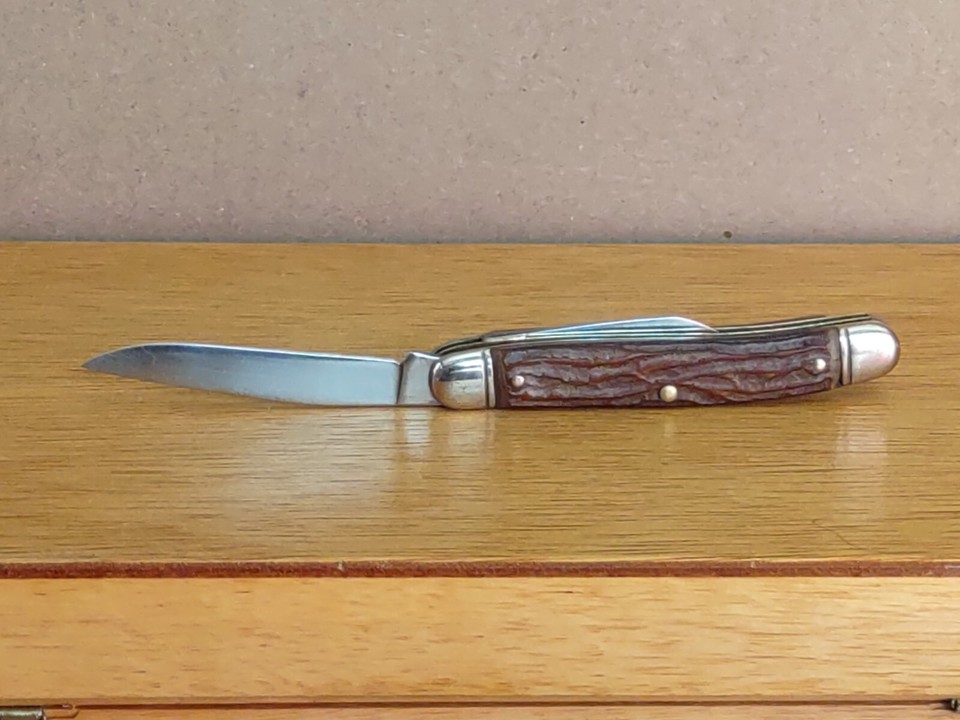 Vintage Imperial Razor Blade Stainless Steel Knife, Two Blade