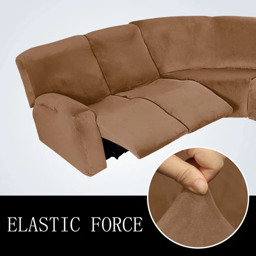 Anbausofabezug 5-Sitzer Ecksofa Couch Schonbezug Stretch Möbelbezug - Bild 17 von 134