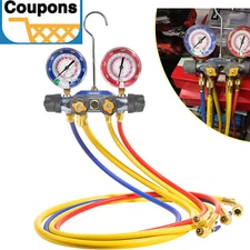 49968 4-Valve Test and Charging Manifold Gauges for R-22/404A/410A