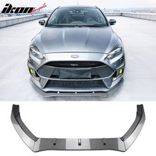Fits 16-18 Ford Focus RS IKON Style Front Bumper Lip ABS Carbon Fiber Print 3PCS