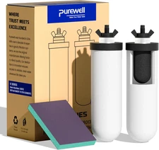 Purewell PF-4 Ceramic 3-Stage Purification Elements, Washable & Reusable, NSF/AN