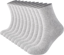 Womens Cotton Cushioned Ankle Socks, Athletic Quarter Mini Crew Socks.