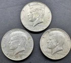 1966,1967,1968 USA KENNEDY HALF DOLLAR (.4 silver) lot of 3