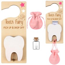 Tooth Fairy Gift Holder Bag Door Hanger Tooth Fairy Kit Stores Lost Teeth Kee...