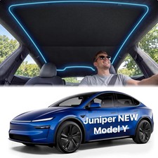 Never Sag Keeps Your Head Cool Tesla Model Y Juniper Roof Sunshade 2025-2026,
