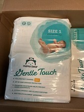 Soft Cotton Gentle Touch Diapers, Size 1  Hypoallergenic Protection - 150 Count